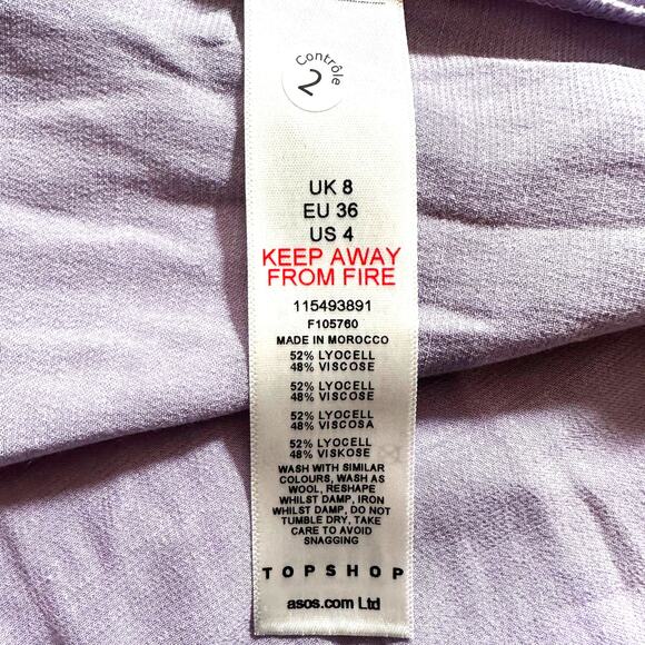 Topshop New Womens Ring Cutout Halter Neck Gown Dress Lilac 4 Y2k Fairy Coquette - Picture 10 of 11